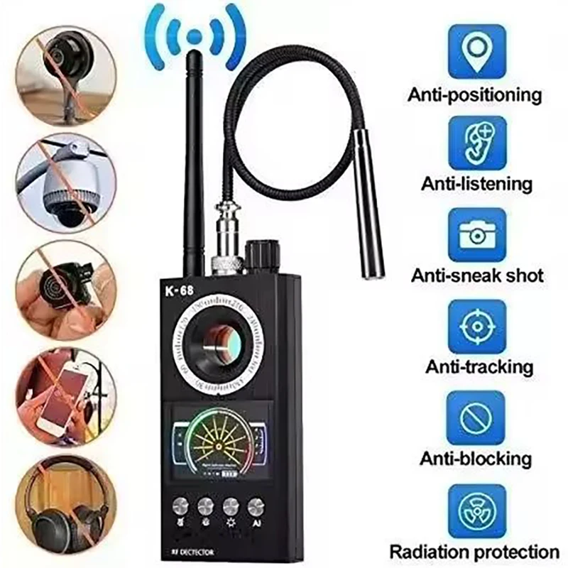 Home Security Hidden Cameras - Rilevatore Professionale di Telecamere Spia K68,