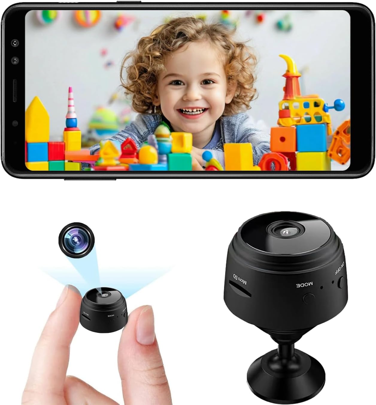 Home Security Ideas - Mini Telecamera di Sicurezza, Videocamera WiFi
