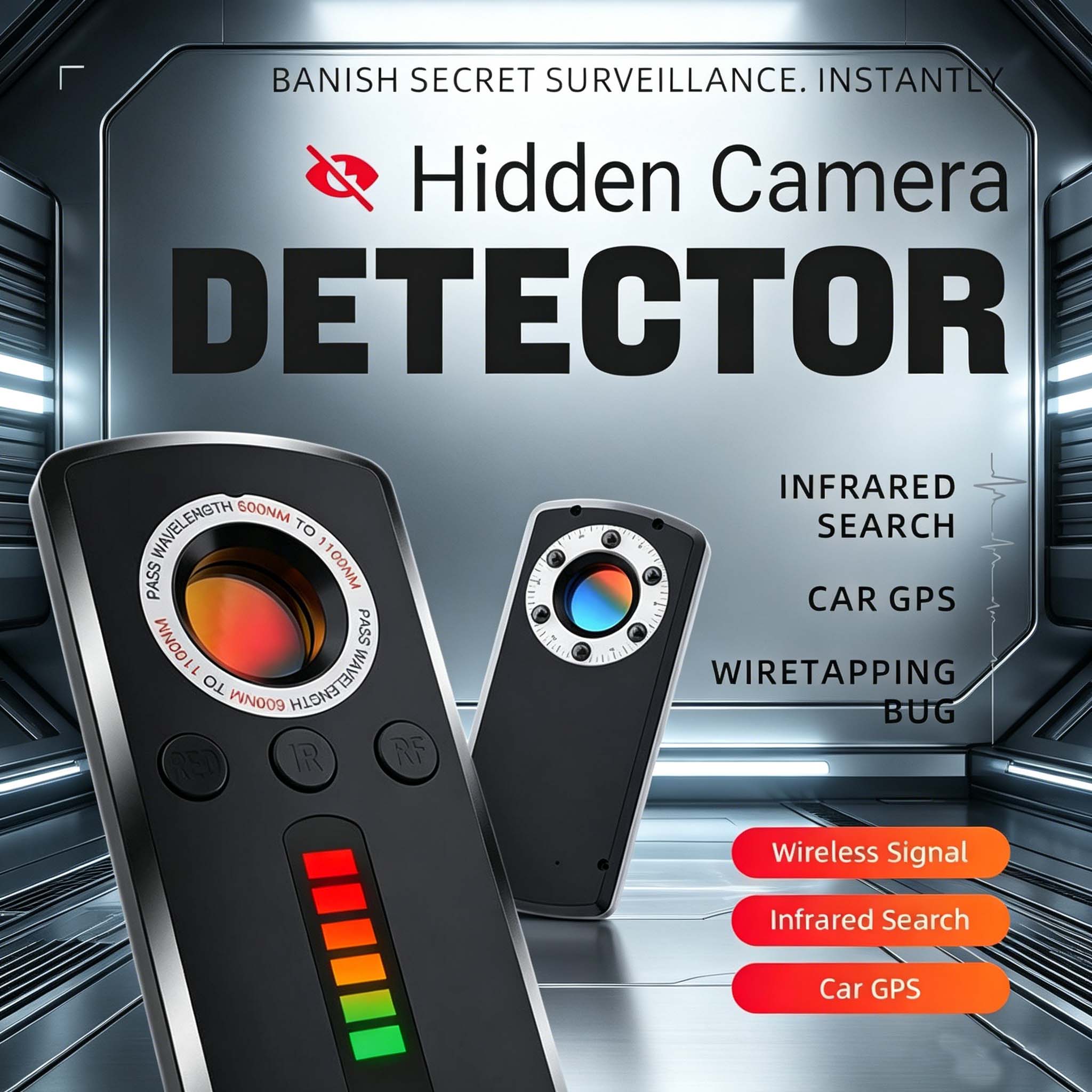 Home Security Hidden Cameras - Rilevatore di Telecamere Nascoste, Gadget Anti-Spia,