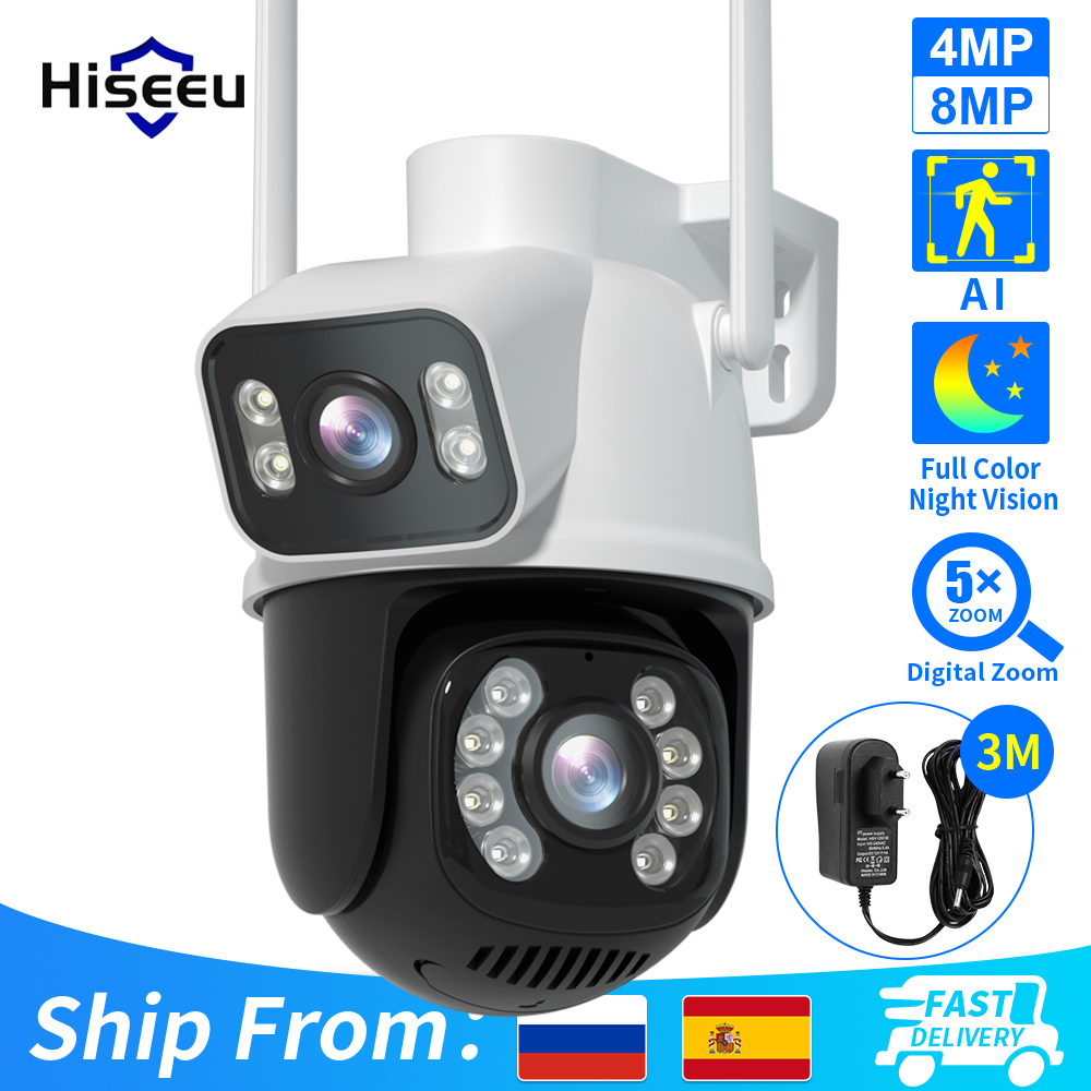 Home Security Xiaomi - Telecamera IP WiFi PTZ Hiseeu 4K