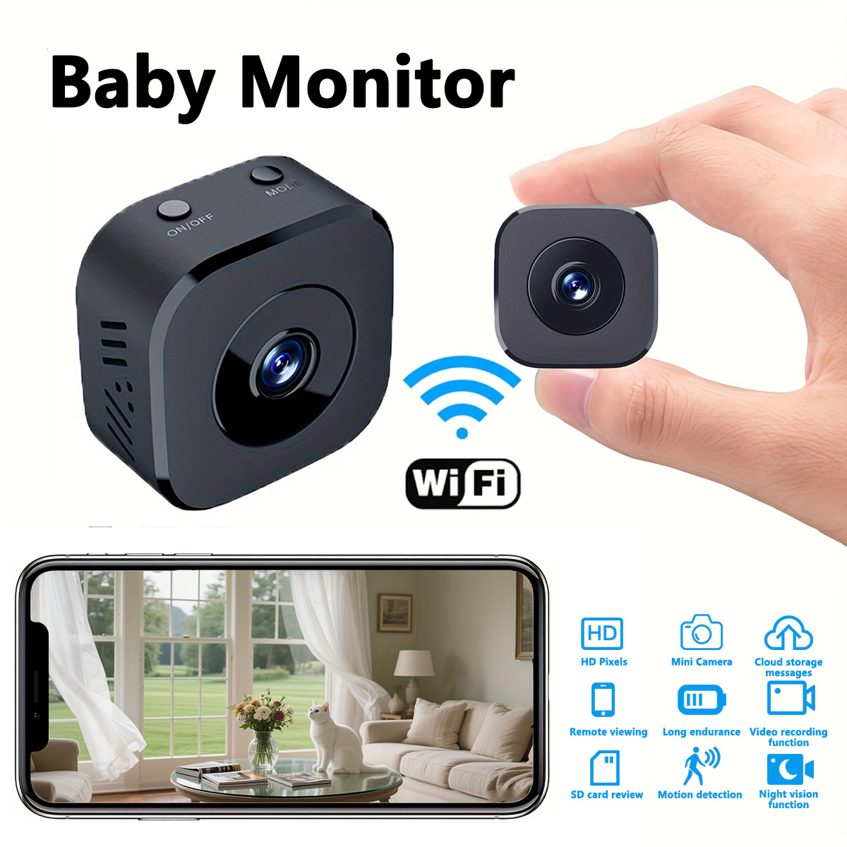 Home Security And Monitoring - 1080P HD Mini WiFi Telecamera di