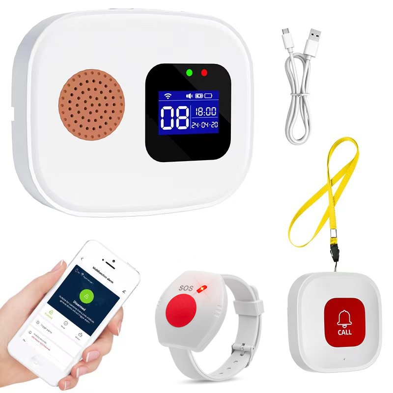 Home Security And Monitoring - Pulsante di Chiamata d'Emergenza per Anziani,
