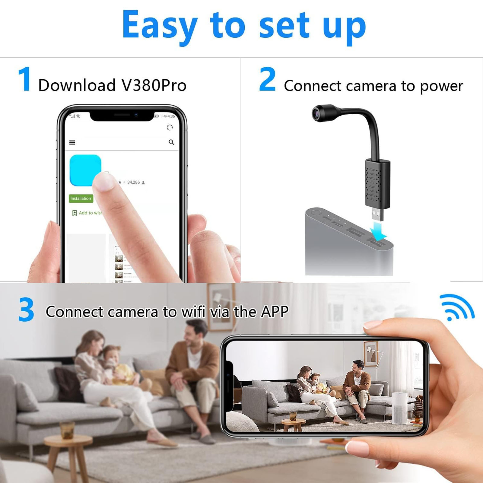 USB Mini WiFi Wireless Camera  - Hidden Camera Clock recensione e prezzo
