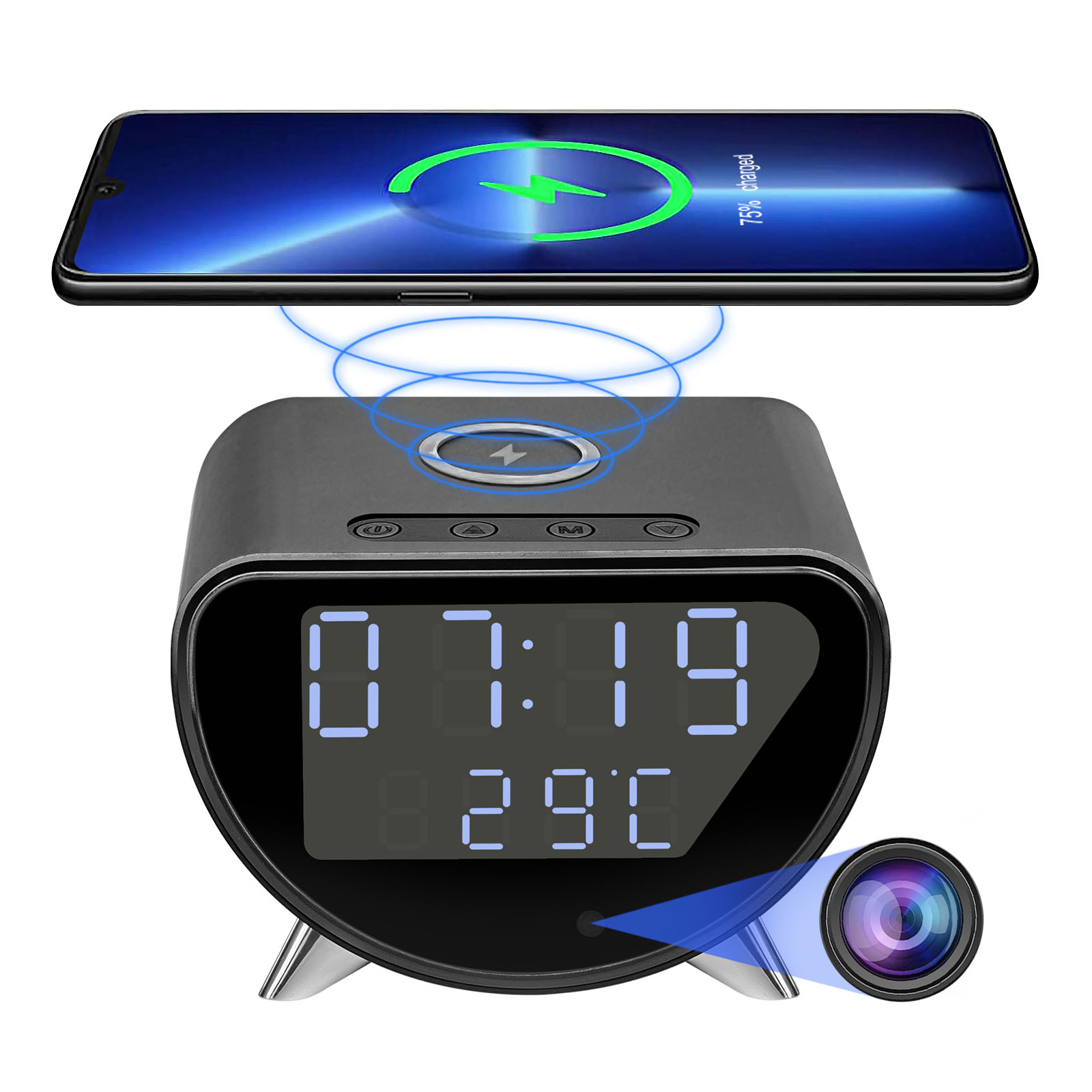 Telecamera orologio WiFi con c - Hidden Camera Clock recensione e prezzo