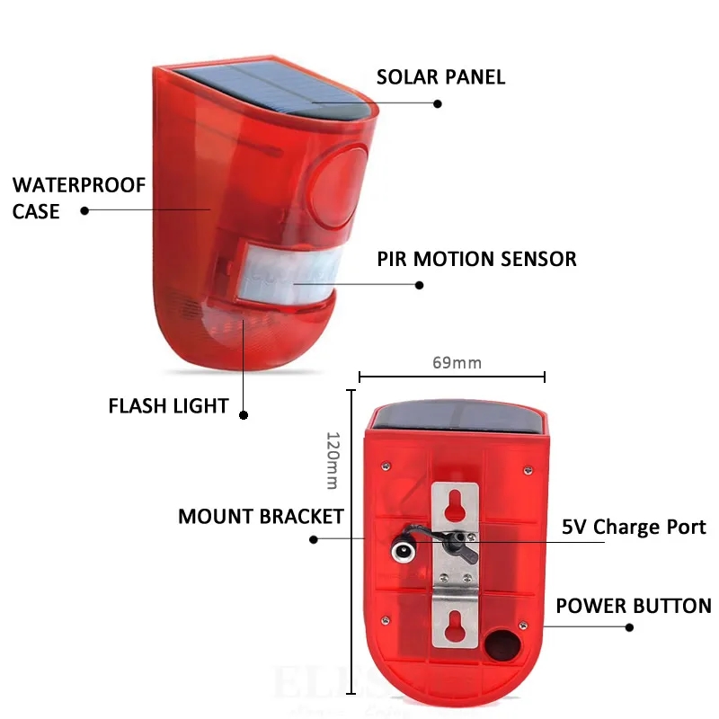 Luce di Allarme Solare Imperme - Home Security Deals recensione e prezzo