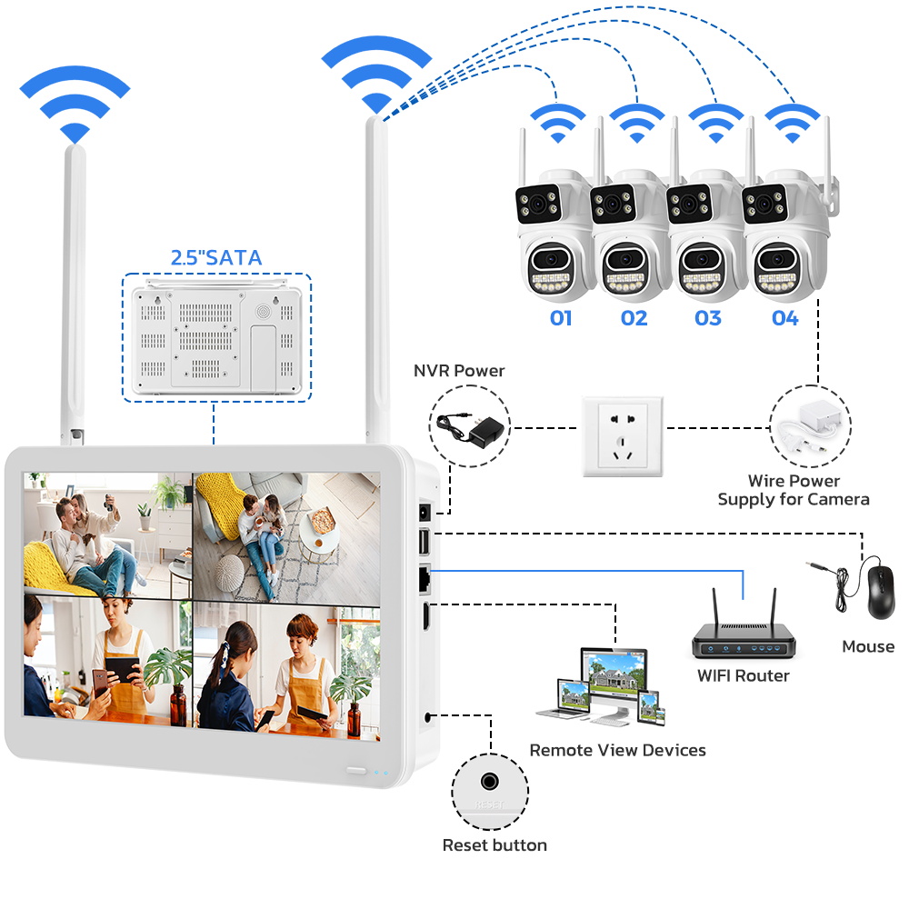 Sistema CCTV Wireless Kit tele - Nvr Kit 8 Channel recensione e prezzo