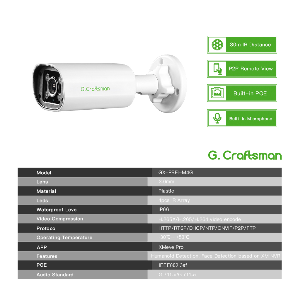 Telecamera IP POE C GC PB 4MP, - Home Security Adt recensione e prezzo